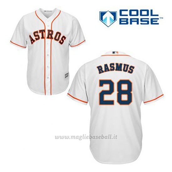 Maglia Baseball Uomo Houston Astros Colby Rasmus 28 Bianco 1ªCool Base